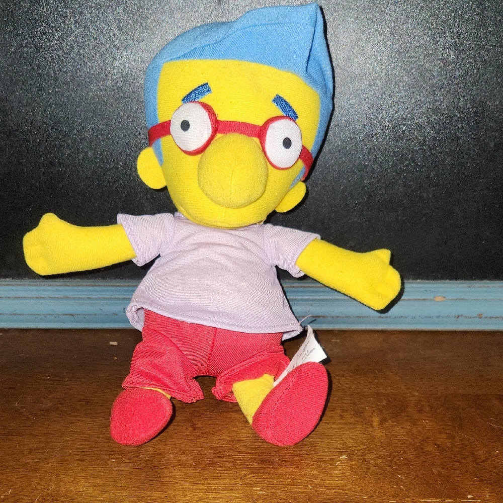 The Simpsons Milhouse Van Houten Plush Stuffed Animal Toy Vintage Collectible